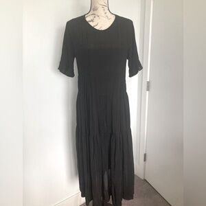 Valentino silk tiered maxi dress